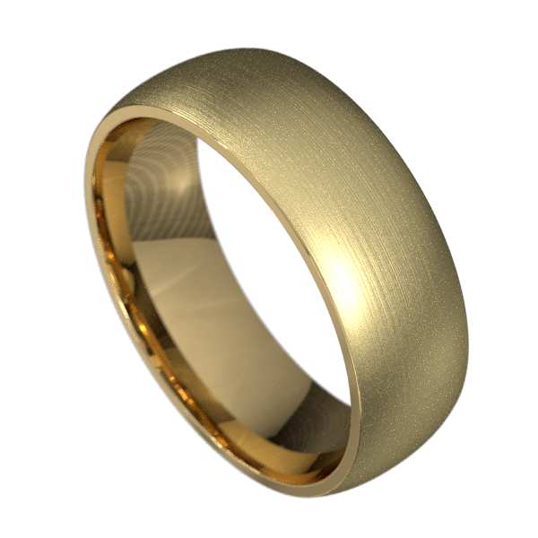Curved Men's Wedding Band - Matte