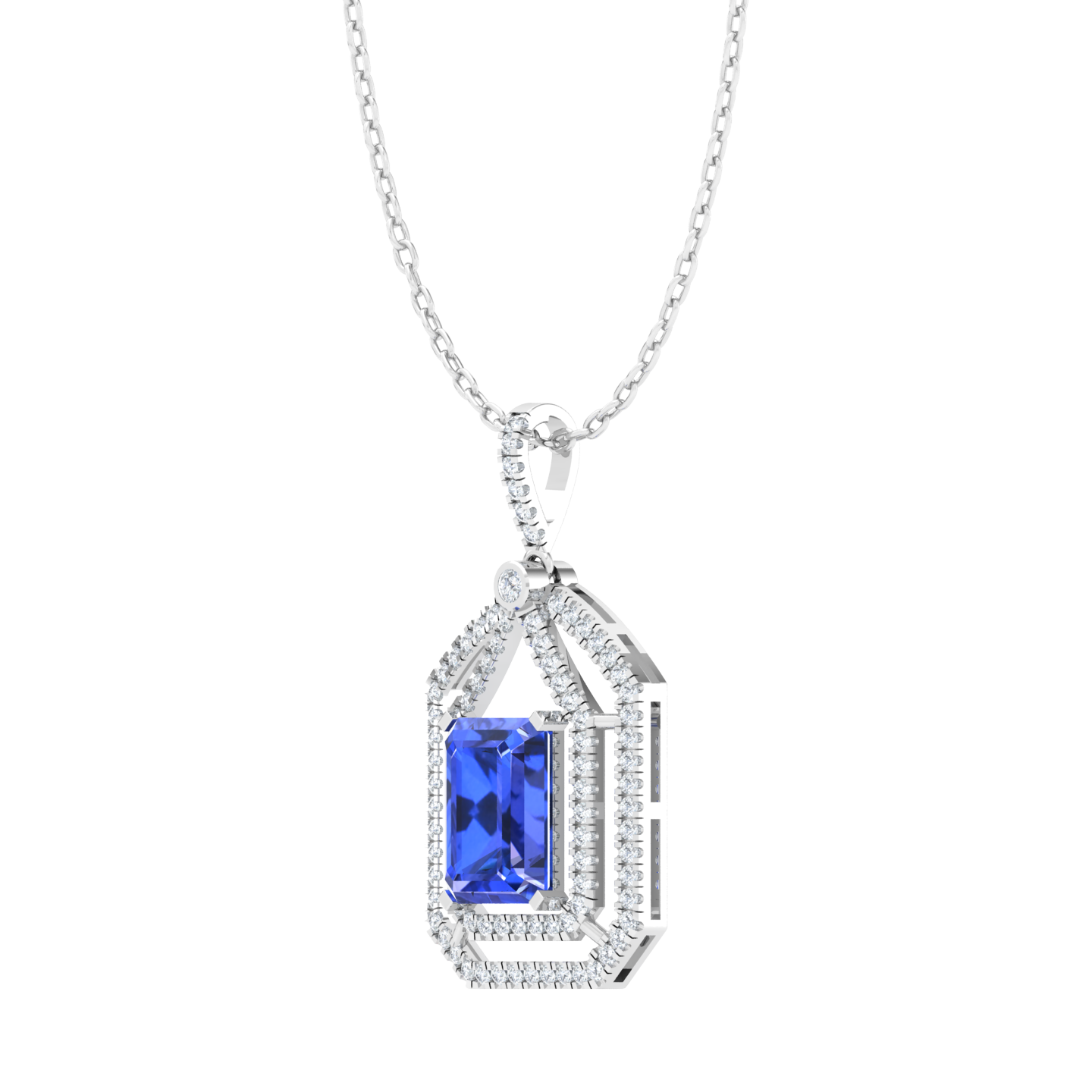 Radiant Baguette Ornamental Pendant
