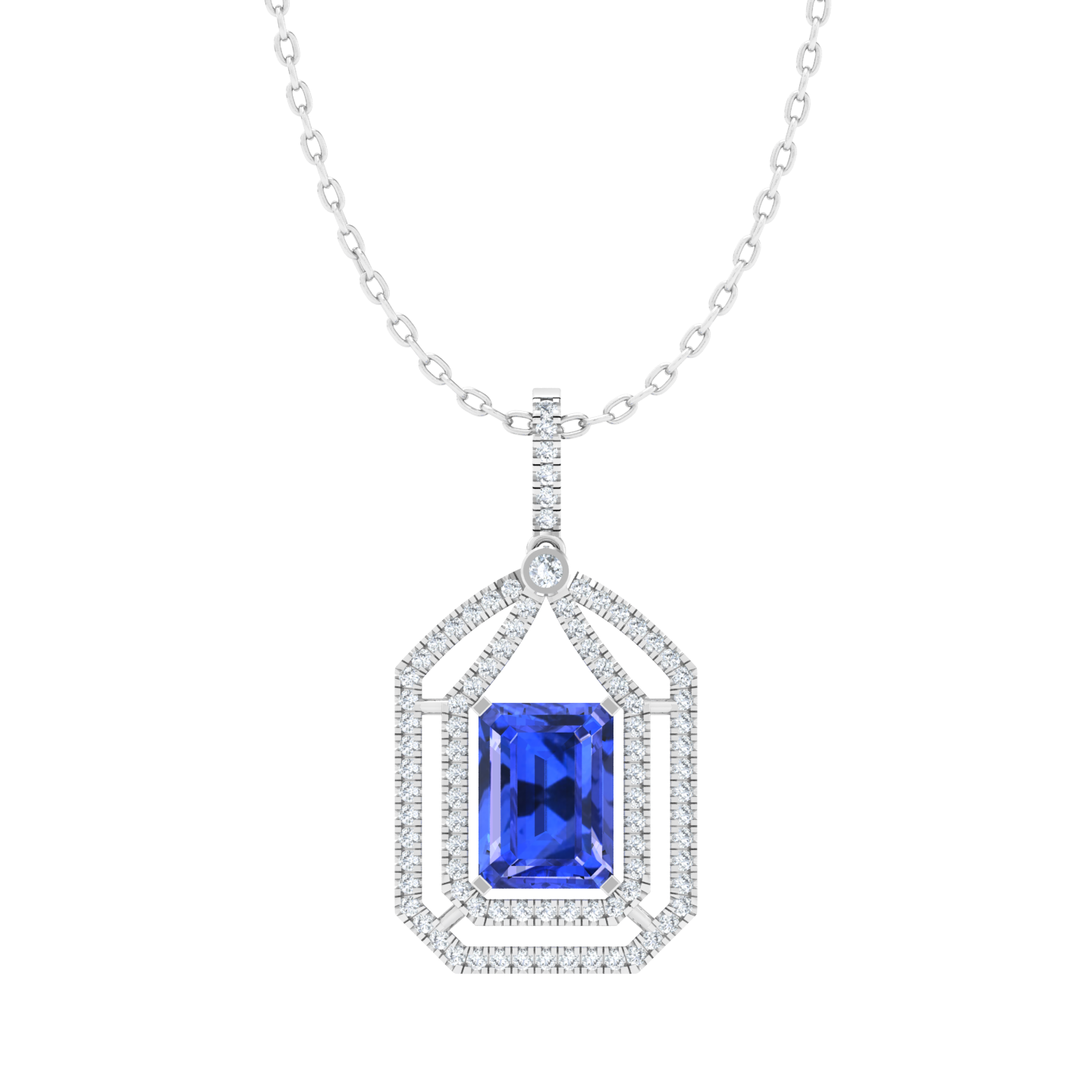 Radiant Baguette Ornamental Pendant