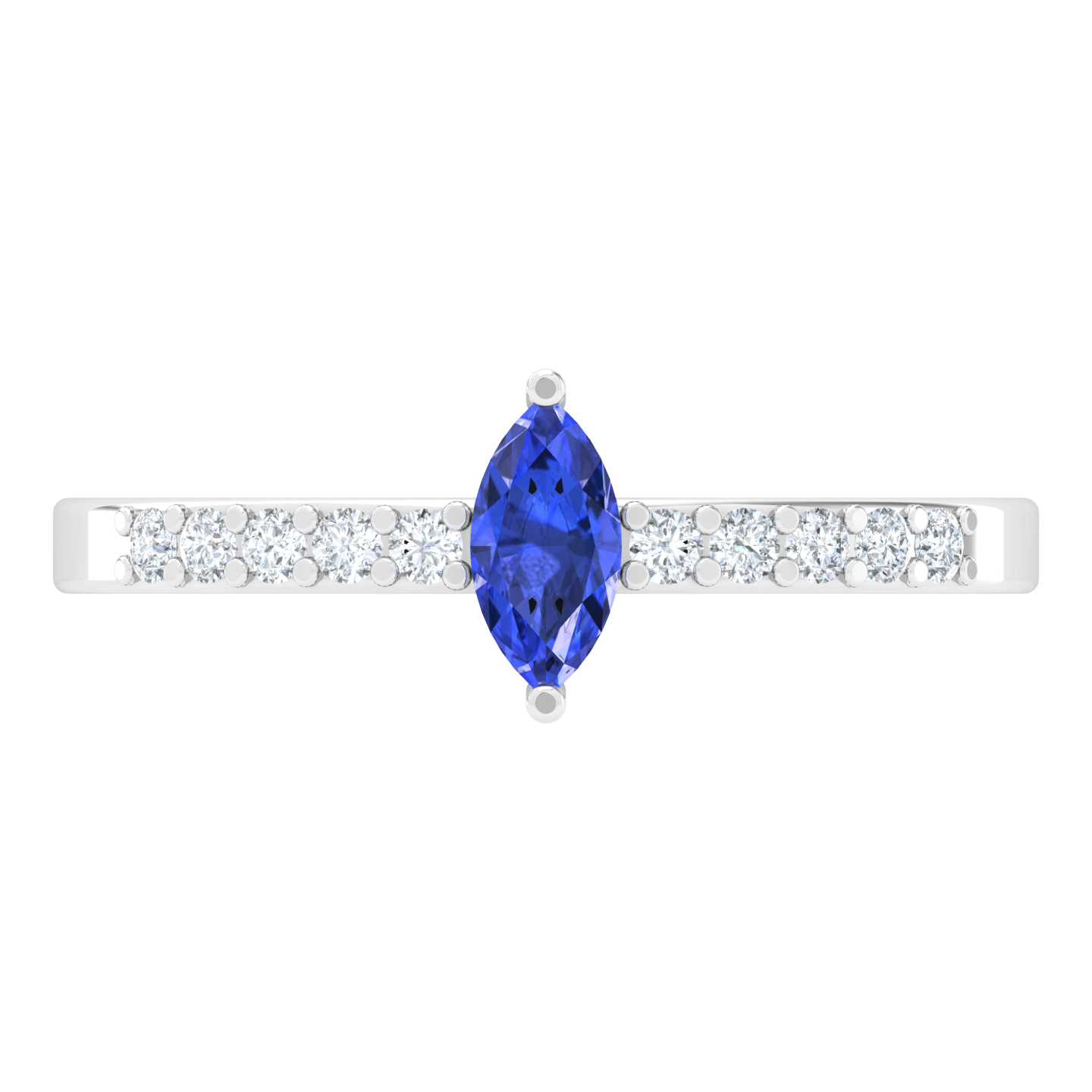 Marquise Sapphire and Diamond Ring