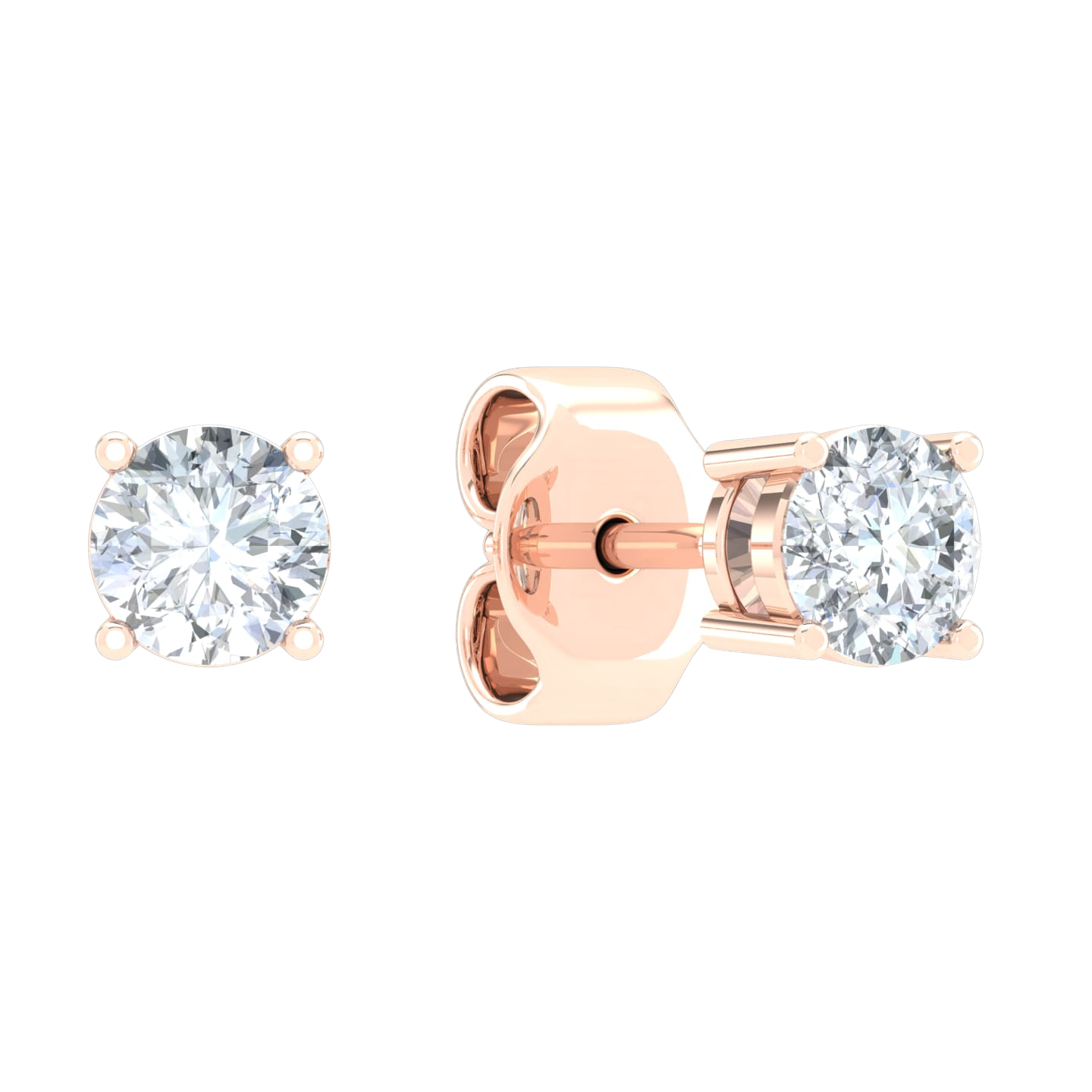 Stud Diamond Earrings 1CT TW