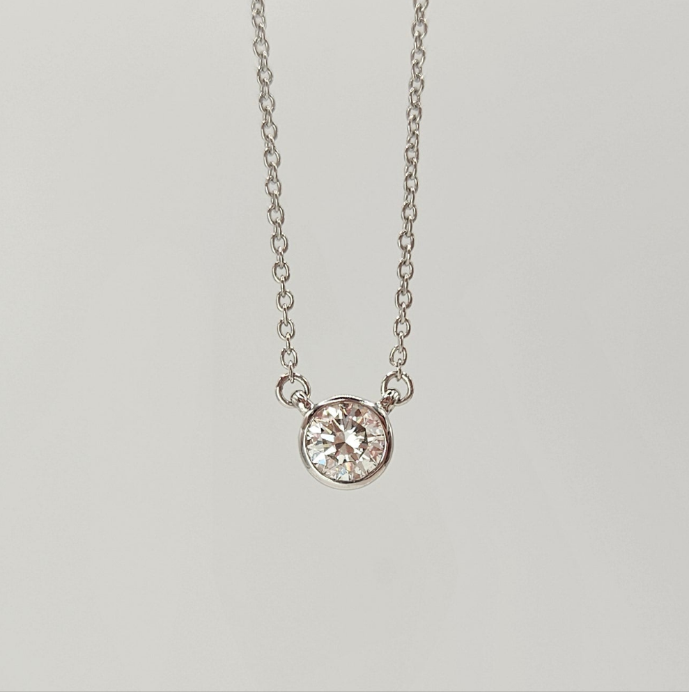 Bezel Set Lab Diamond Pendant