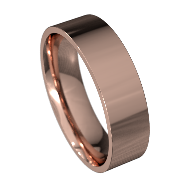 Comfort Fit Band - Flat Polished