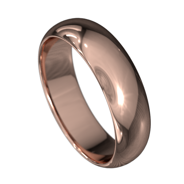 Half-Round Men's Wedding Band - Polished