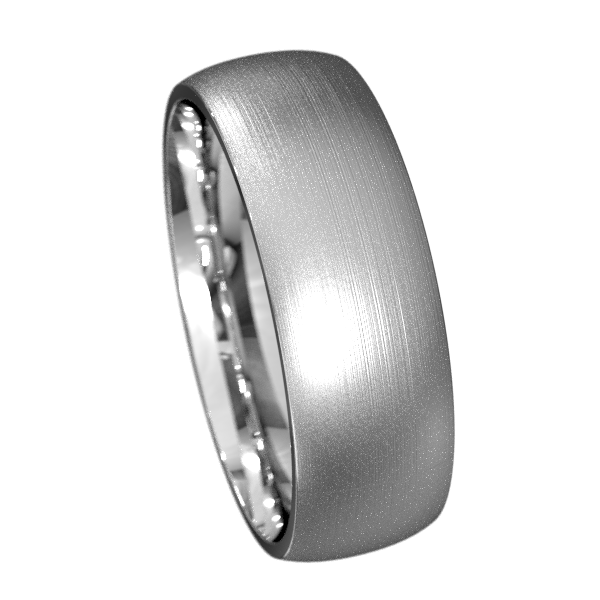 Curved Men's Wedding Band - Matte