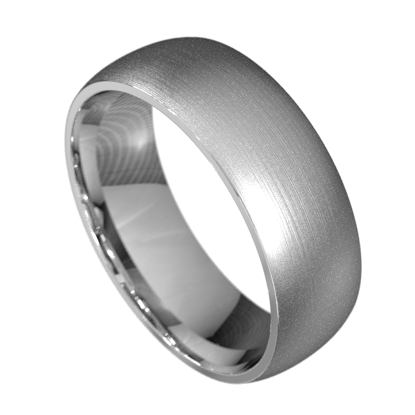 Curved Men's Wedding Band - Matte