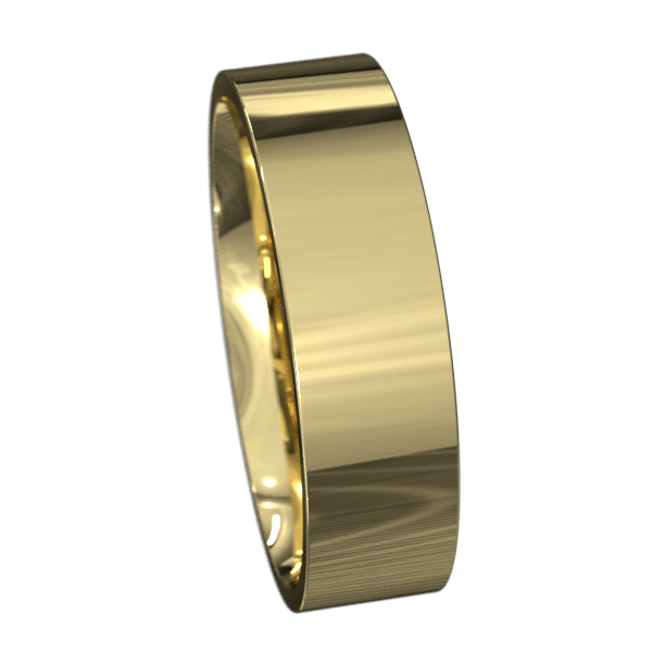 Comfort Fit Band - Flat Polished