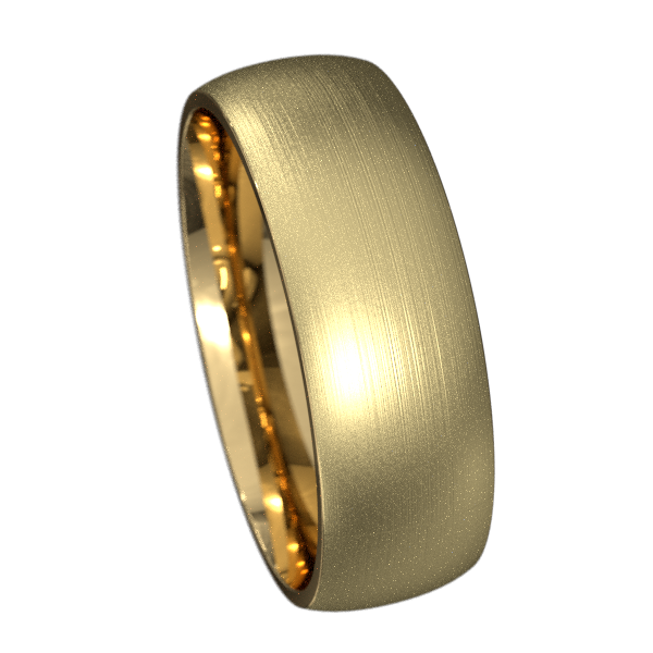 Curved Men's Wedding Band - Matte