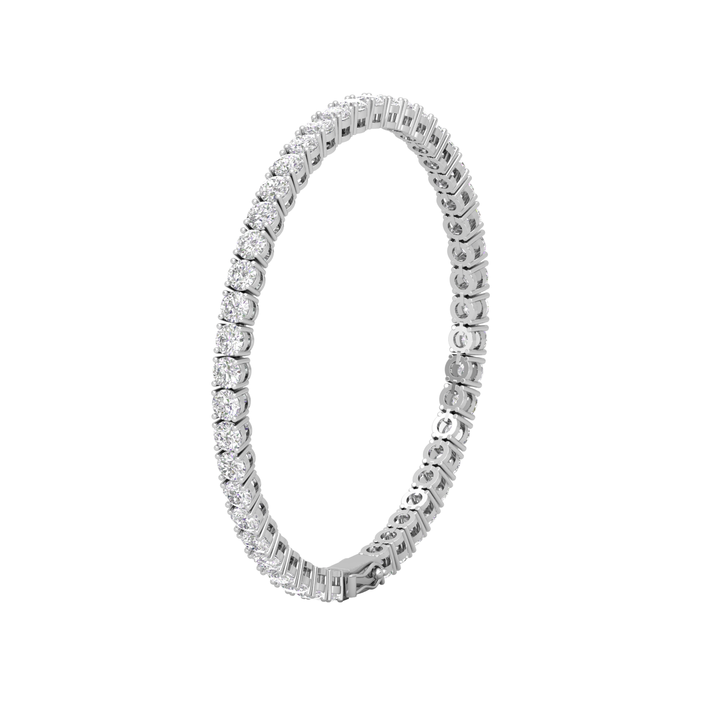 Round Cut Diamond Tennis Chain