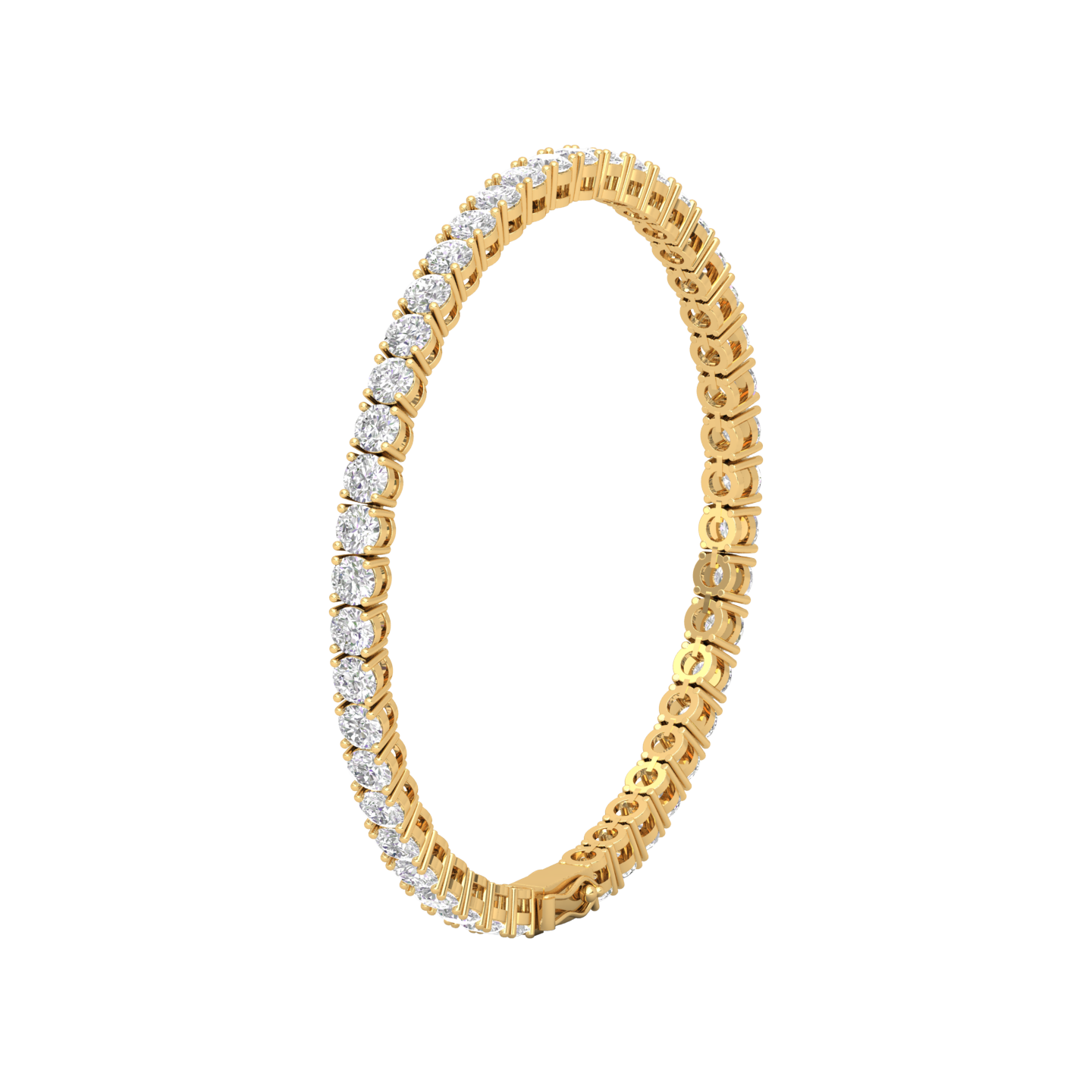 Round Cut Diamond Tennis Chain