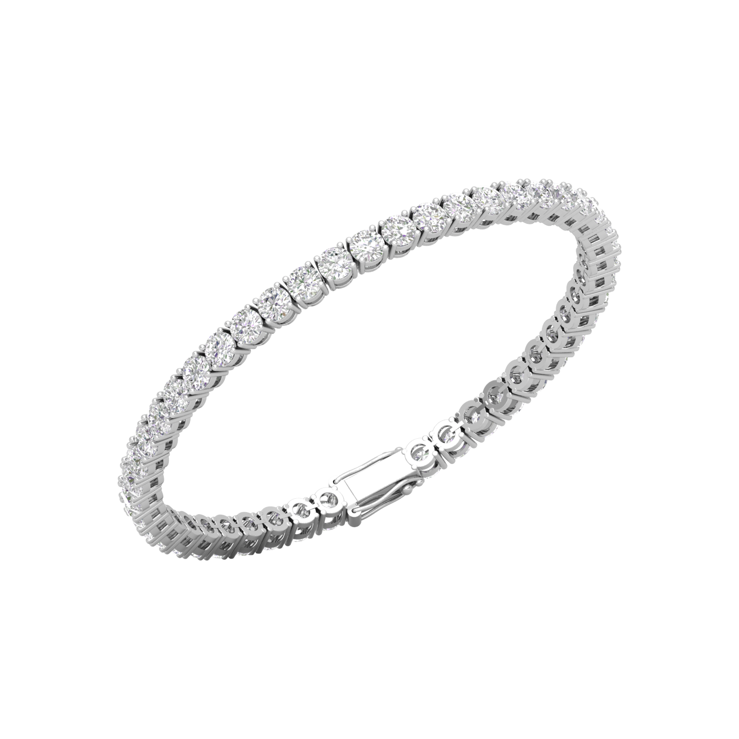 Round Cut Diamond Tennis Chain