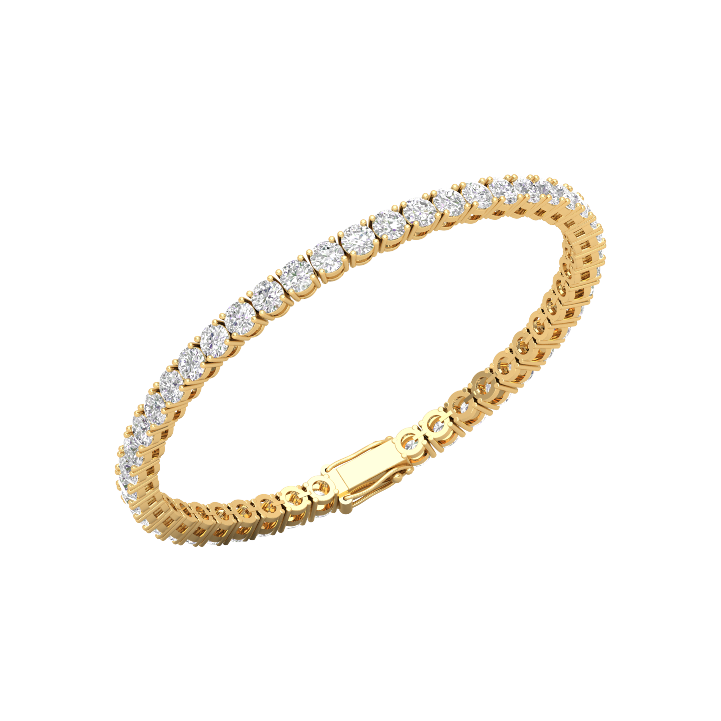 Round Cut Diamond Tennis Chain